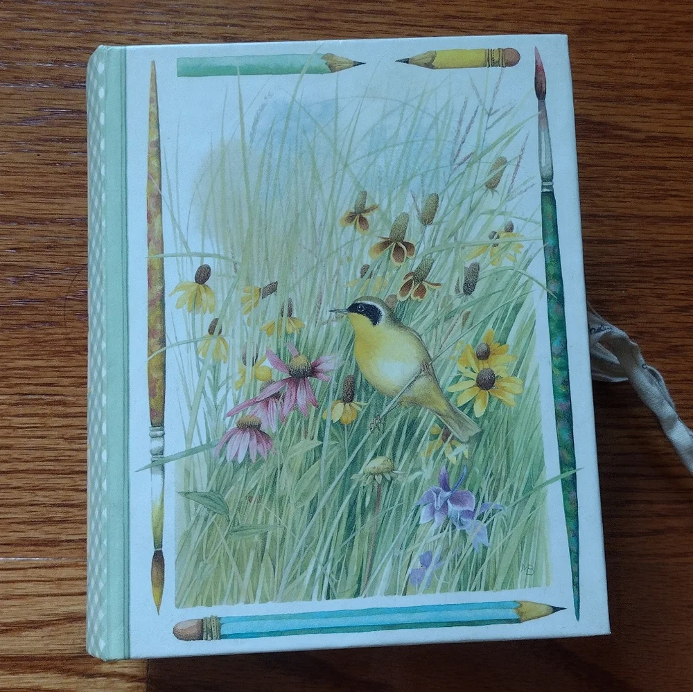 Marjolein Bastin by Hallmark Box with Yellow and Green Gingham and Bird Design